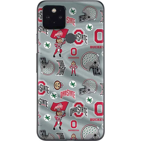 Ohio State University Pattern Google Pixel 5 Skin
